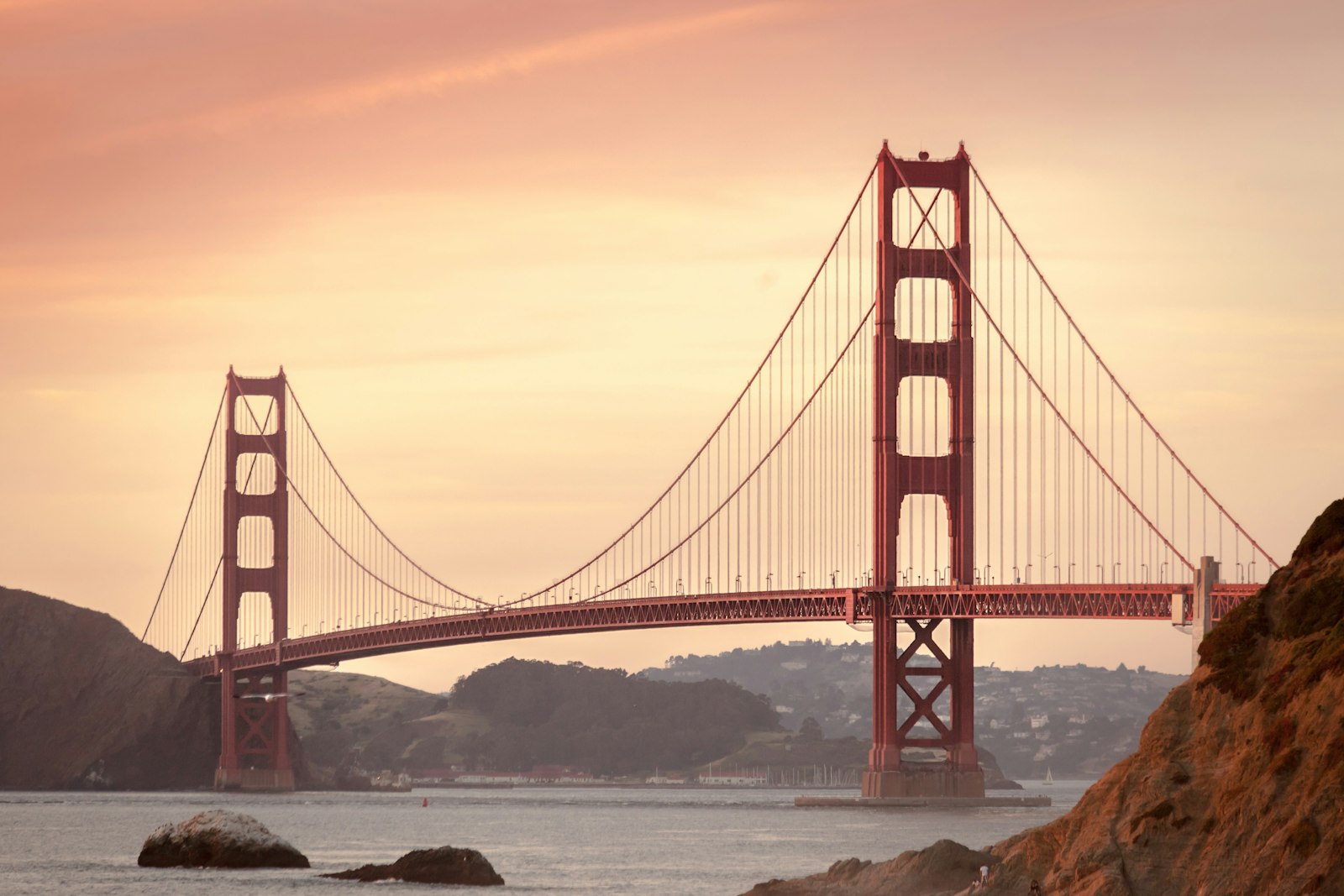 A San Francisco Bay Area cityscape with the bay and hills in the background, representing Patelco's Northern California branch region
